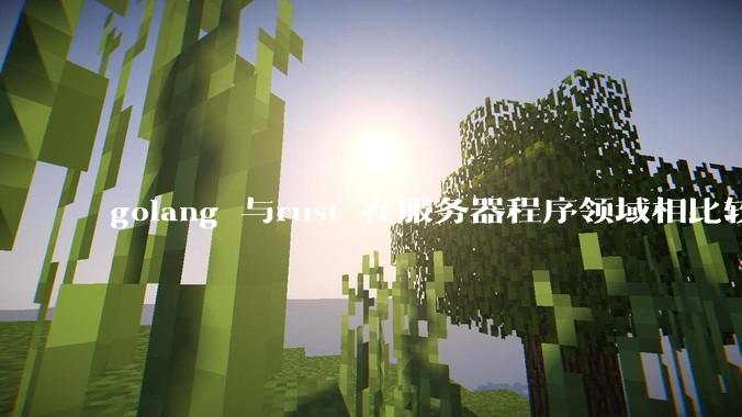 golang 与rust 在服务器程序领域相比较，各有什么优劣势？